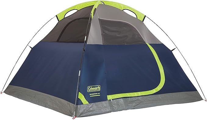 Coleman Sundome Camping Tent, 2/3/4/6 Person Dome Tent with Snag-Free Poles for Easy Setup in Under 10 Mins, Included Rainfly Blocks Wind & Rain, Tent for Camping, Festivals, Backyard, Sleepovers